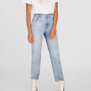 Stradivarius pearl mom jeans